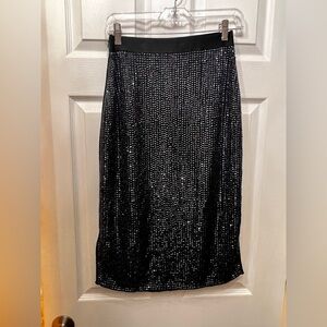 Joie Malloren Sequined Pencil Blue Skirt Size 4